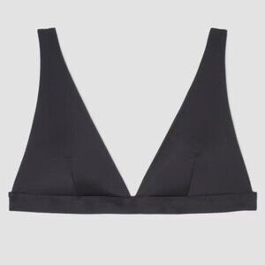 Everlane Women's NWT Black The ReNew‎ Plunge Triangle Swim Top XL/C40.5